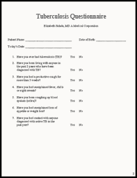 Tuberculosis Questionnaire thumbnail