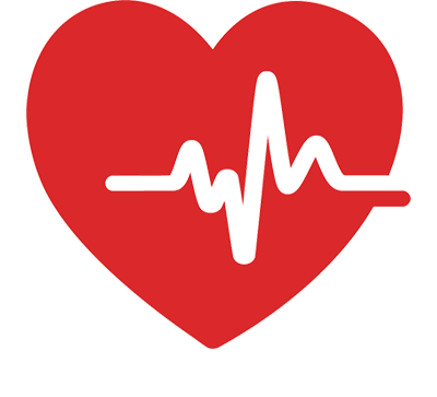 graphic of heart with heart monitor symbol